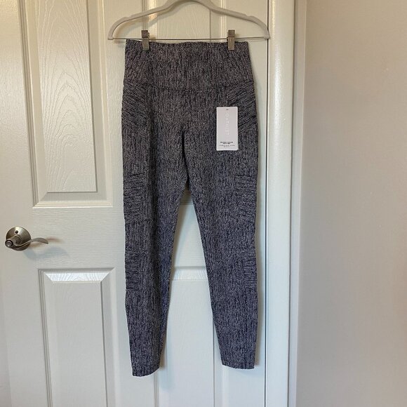 NWT Athleta Delancey Textured Moto Tight‎ Leggings Braiden Black Women's Small - Picture 2 of 12